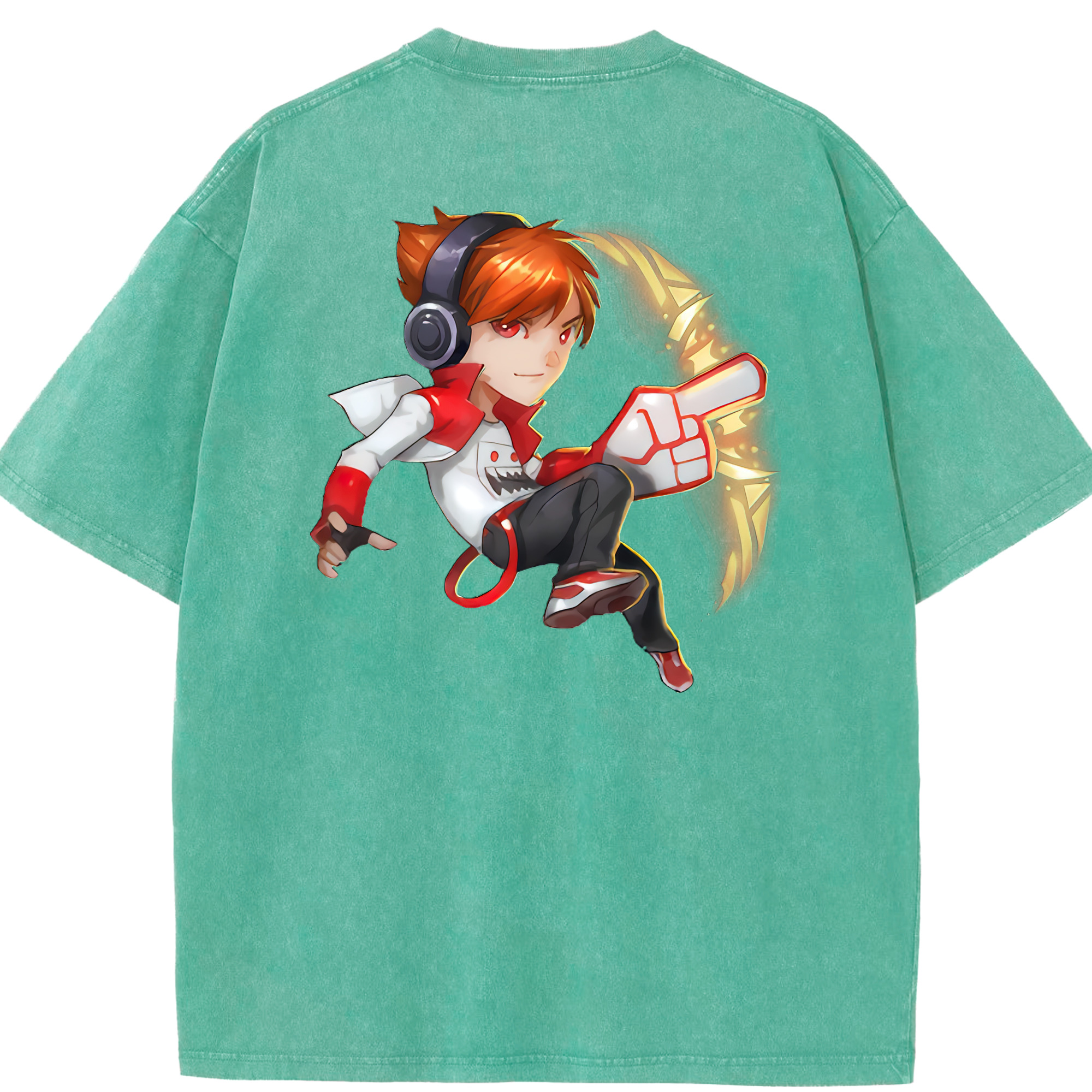 リーグ・オブ・レジェンド League of Legends LOL 綿100% ヴィンテージ風 半袖Tシャツ（背面プリント）